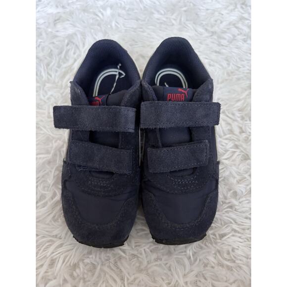 Puma toddler boy sz. 10 classic blue/red suede strap closure sneaker. Exc. cond - Picture 8 of 13